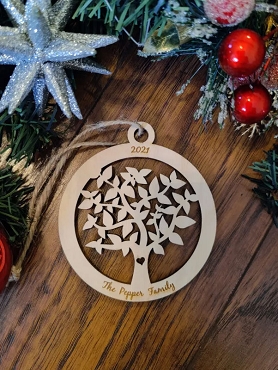 Family Tree Personalized Christmas Ornament