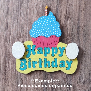 Unpainted Interchangeable Gnome Hands: DIY Craft Kit - Happy Birthday
