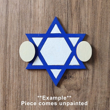 Unpainted Interchangeable Gnome Hands: DIY Craft Kit - Star Of David